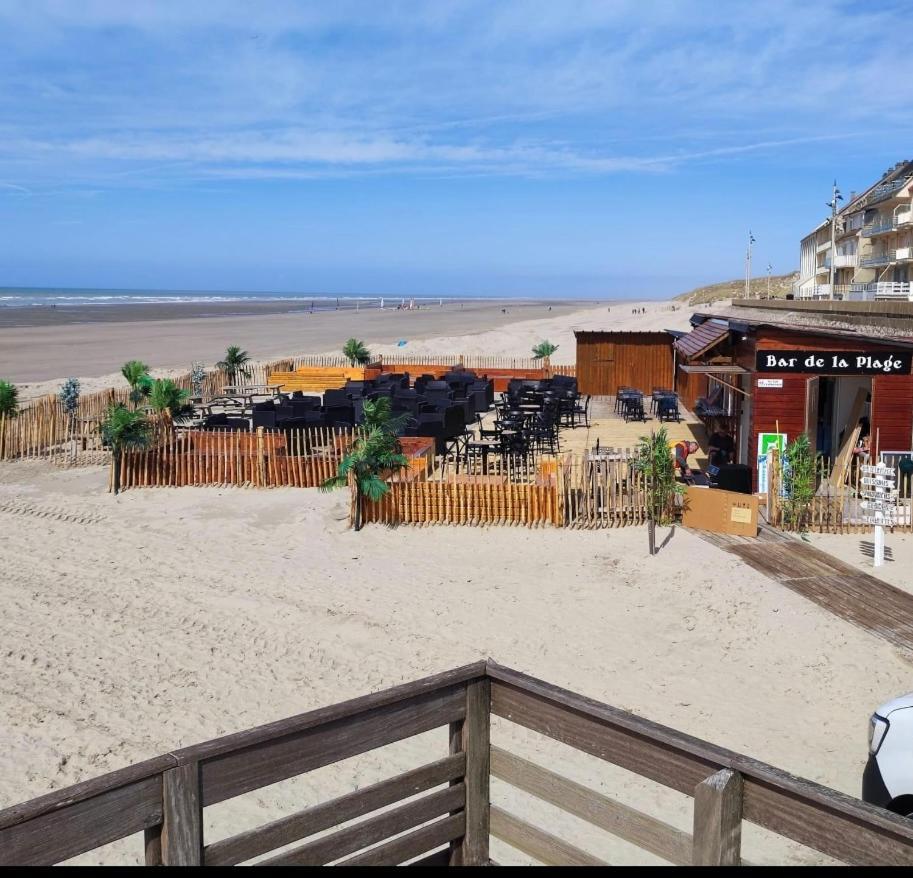 Studio Entre Mer Et Dunes Avec Balcon Vue Laterale Mer 50M Plage Pour 3 Pers Wifi Menage Compris Fort-Mahon-Plage Exterior photo